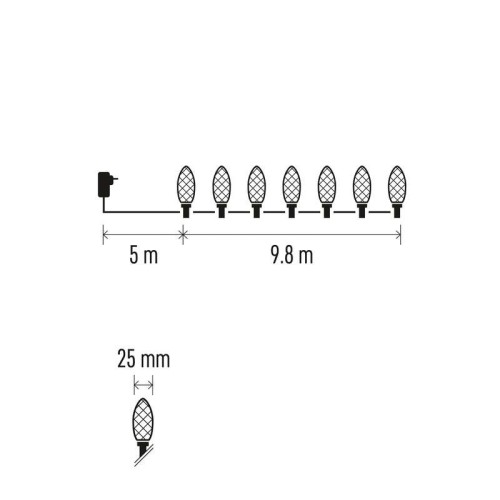 CATENA LUMINOSA 50 LED PIGNA... CATENA LUMINOSA 50 LED PIGNA...