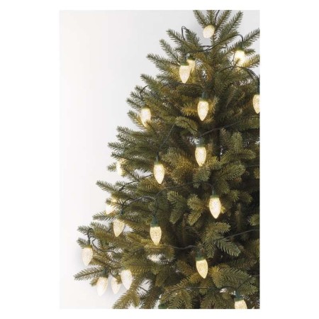 CATENA LUMINOSA 50 LED PIGNA LUCE BIANCA CALDA 9.8MT MULTIFUNZIONE IP44 INTERNO ESTERNO
