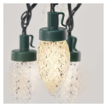 CATENA LUMINOSA 50 LED PIGNA LUCE BIANCA CALDA 9.8MT MULTIFUNZIONE IP44 INTERNO ESTERNO