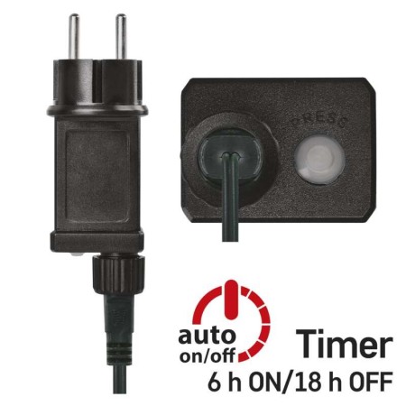 CATENA LUMINOSA 120 LED MULTICOLOR 12MT C/TIMER IP44 INTERNO ESTERNO