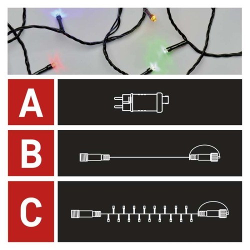 CATENA LUMINOSA 100 LED LUCE...