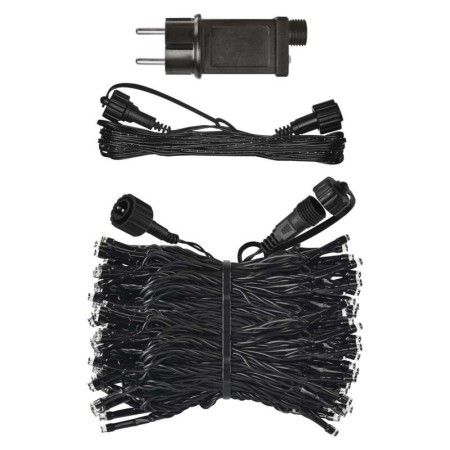 CATENA LUMINOSA 100 LED LUCE BIANCA CALDA C/TIMER 10MT IP44 INTERNO ESTERNO