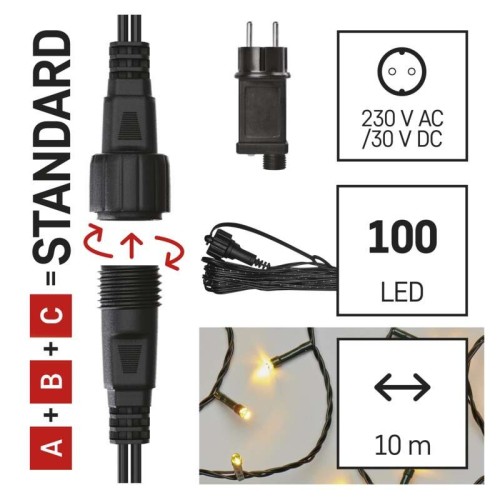 CATENA LUMINOSA 100 LED LUCE BIANCA... CATENA LUMINOSA 100 LED LUCE BIANCA...