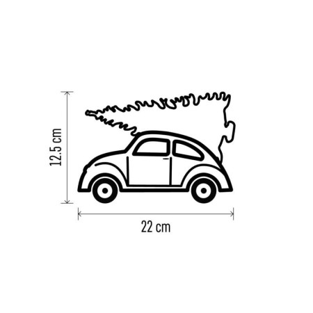 Auto di Babbo Natale LED con Albero di Natale | Decorazione Natalizia Emos DCLW08