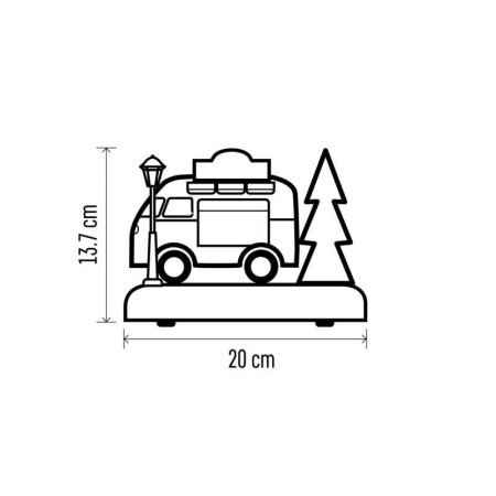 Decorazione Furgoncino Negozio Alberi Natale 10 LED | Emos DCLW10