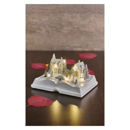 VILLAGGIO NATALIZIO LIBRO LED H12,5 CM A BATTERIE DA INTERNO