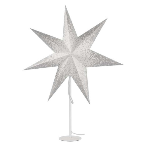 Stella di Natale Bianca in Carta su Supporto - Illumina la Magia delle Feste | Emos DCAZ14