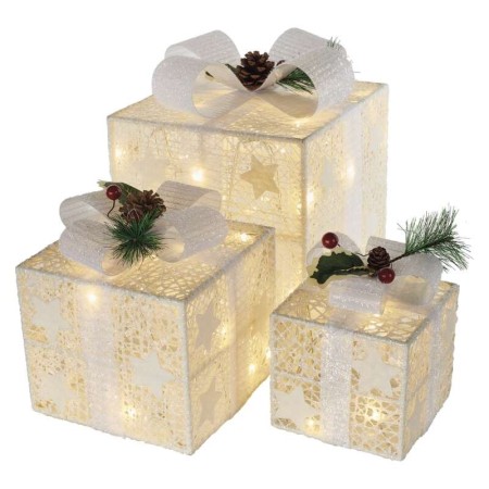 Set di 3 Scatole Regalo LED con decorazioni, luce calda, ideale per un’atmosfera natalizia elegante e accogliente | Emos DCFC27 Set di 3 Scatole Regalo LED con decorazioni, luce calda, ideale per un’atmosfera natalizia elegante e accogliente | Emos DCFC27