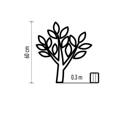 Decorazione Natalizia LED Rametti con Perle 60 cm, Luce Bianca Calda da Interno con Timer | Emos DCTW08