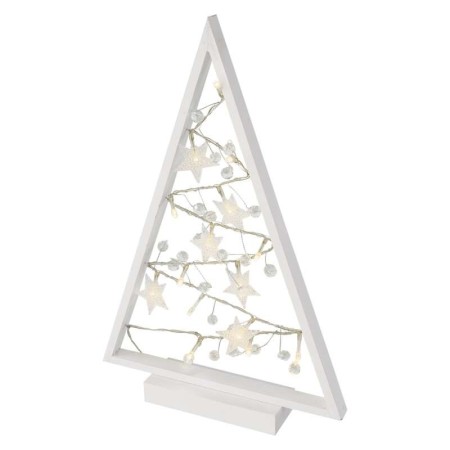 Decorazione in Legno Albero con Stelle 15 Led a batterie | Emos DCWW27