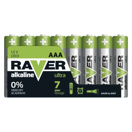 BATTERIA MINISTILO ALCALINA 8PZ  LR03 (AAA) RAVER - EMOS B79118