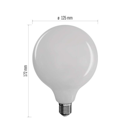 Globo LED filamento D.125 11W (100W) 4000K vetro opale | Emos ZF2161