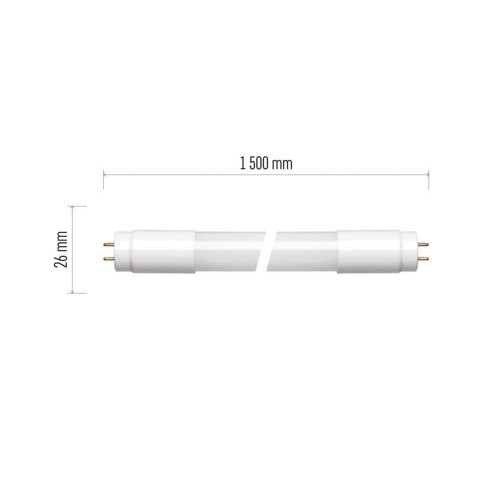 TUBO LED T8 24W 2400LM IN VETRO 4000K...