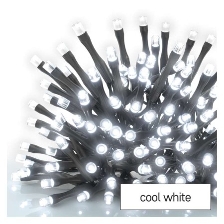 CATENA LUMINOSA 100 LED LUCE FREDDA 10MT CONNECT SYSTEM INTERNO ESTERNO EMOS D1AC03