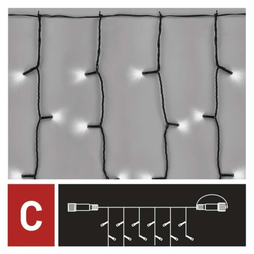 TENDA LUMINOSA 100 LED LUCE FREDDA H... TENDA LUMINOSA 100 LED LUCE FREDDA H...