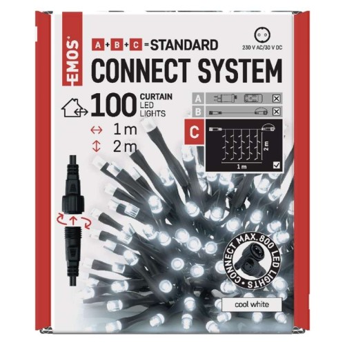 TENDA LUMINOSA 100 LED LUCE FREDDA H... TENDA LUMINOSA 100 LED LUCE FREDDA H...