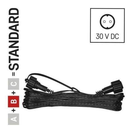 CAVO PROLUNGA ALIMENTAZIONE CONNECT SYSTEM 10MT NERO INTERNO ESTERNO EMOS D1ZB01