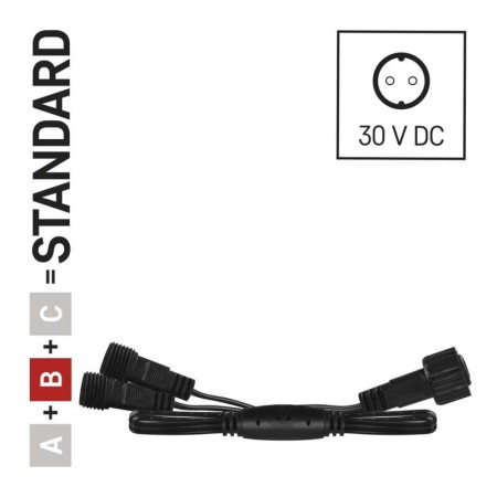 CAVO SPLITTER CONNECT SYSTEM 50CM NERO INTERNO ESTERNO EMOS D1ZB03