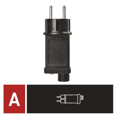 ALIMENTATORE PER LUCI NATALIZIE CONNECT SYSTEM PER SERIE STANDARD & PROFI NERO IP44 EMOS D1ZB05