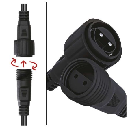 ALIMENTATORE PER LUCI NATALIZIE CONNECT SYSTEM PER SERIE STANDARD & PROFI NERO IP44 EMOS D1ZB05