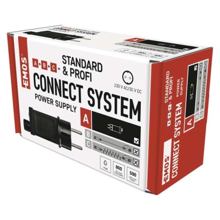 ALIMENTATORE PER LUCI NATALIZIE CONNECT SYSTEM PER SERIE STANDARD & PROFI NERO IP44 EMOS D1ZB05