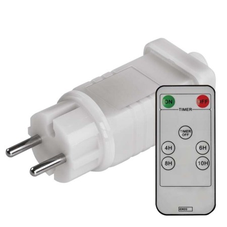 ALIMENTATORE PER LUCI NATALIZIE CONNECT SYSTEM PER SERIE STANDARD & PROFI BIANCO C/TELECOMANDO IP44 EMOS D1ZW02