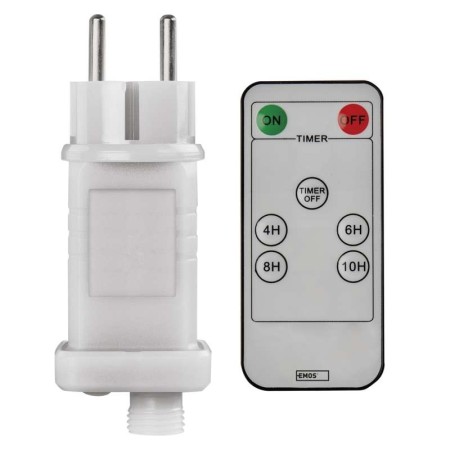 ALIMENTATORE PER LUCI NATALIZIE CONNECT SYSTEM PER SERIE STANDARD & PROFI BIANCO C/TELECOMANDO IP44 EMOS D1ZW02