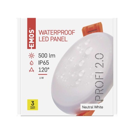 Pannello LED Rotondo Incasso Stagno 6W 4000K IP65 | EMOS ZV1112