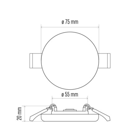 Pannello LED Rotondo Incasso Stagno 6W 4000K IP65 | EMOS ZV1112