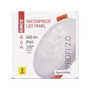 Pannello LED Rotondo Incasso Stagno 7.5W 4000K IP65 | EMOS ZV1122 2