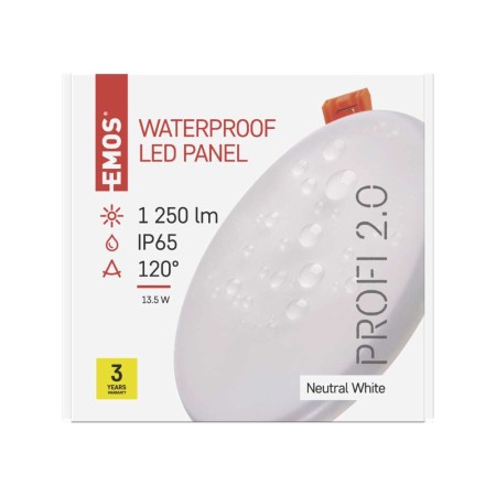 Pannello LED Rotondo Incasso Stagno 13.5W 4000K IP65 | EMOS ZV1142