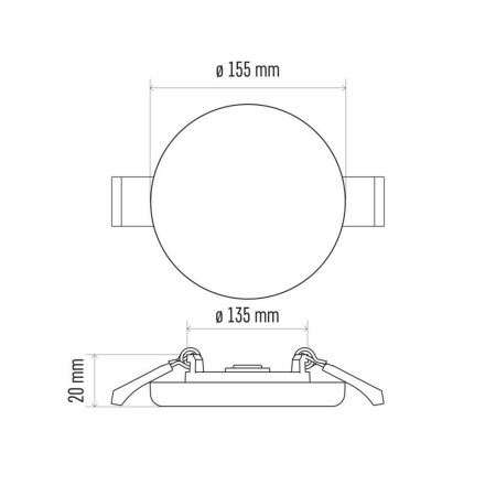 Pannello LED Rotondo Incasso Stagno 13.5W 4000K IP65 | EMOS ZV1142