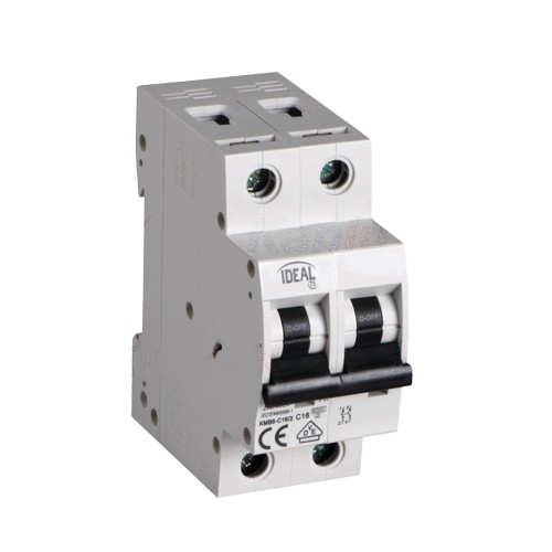 Interruttore automatico magnetotermico 16A 6KA 2 moduli KMB6-C16/2