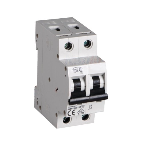 Interruttore automatico magnetotermico 20A 6KA 2 moduli KMB6-C20/2