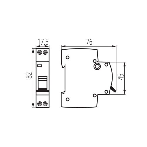 Interruttore automatico magnetotermico 16A 6KA 1P+N 1 modulo KMBN6-C16/1