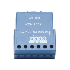 Relè ad impulsi con binari posteriori per condensatore, 1 contatto, 2 impulsi, 6A 250V | Zippo 2550