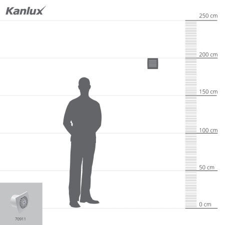 ASPIRATORE DA PARETE D. 100 CYKLONE EOL100B KANLUX