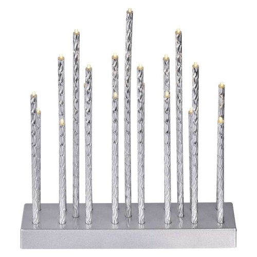 CANDELABRO 19 LED ARGENTO LUCE CALDA DA INTERNO 25X28.5 EMOS DCAW02