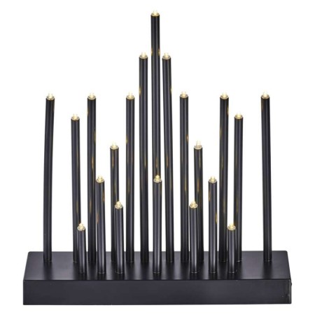 Candelabro 20 LED Nero Luce Calda da Interno 25x27.5 cm | Emos DCAW04