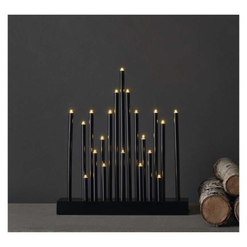 Candelabro 20 LED Nero Luce Calda da...