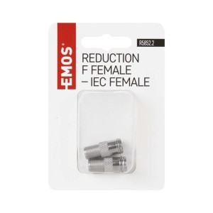 Adattatore Satellitare F Femmina a Connettore TV Maschio 2pz | EMOS R58522 2