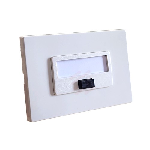 PULSANTE CON TARGHETTA E PLACCA BIANCO RAL 9001 VENUS 7098.A