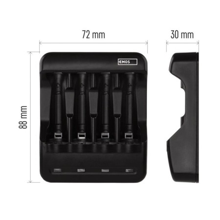 CARICABATTERIE PER STILO (AA) E MINISTILO (AAA) BCN-40 EMOS N9321