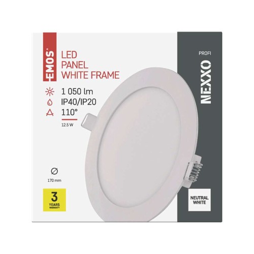 PANNELLO LED 12,5W 4000k 1050LM NEXXO...