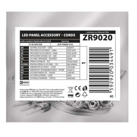 FISSAGGIO A SCATTO PER PANNELLI LED MAXXO E PROXO 60X60 4PZ EMOS ZR9001