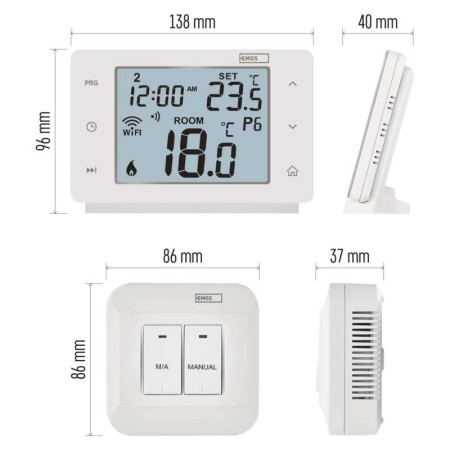 Termostato SMART Wireless EMOS P56211: Controllo Remoto e Flessibile del Clima Domestico | Emos P56211