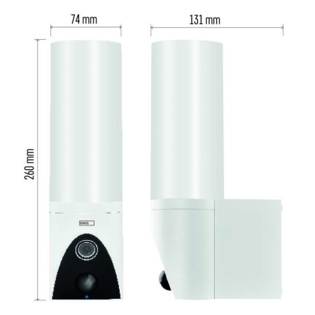 Lampada Telecamera Esterno WiFi EMOS GoSmart IP-300 TORCH Bianca: Sicurezza e Controllo Smart