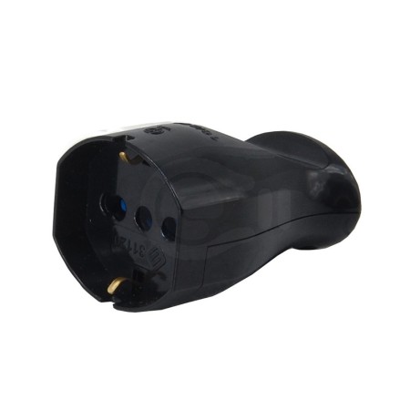 Presa Volante Universale Schuko 10-16A Nera | Ecova 33187