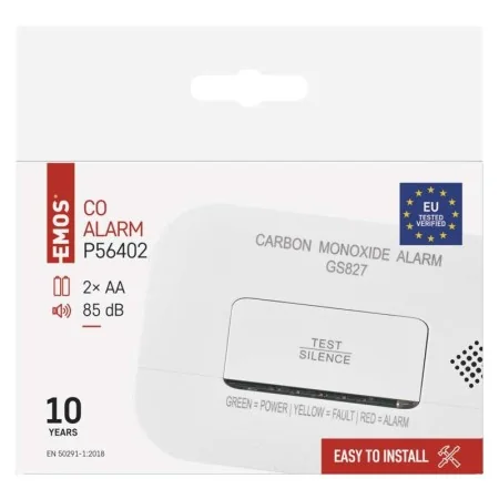 Confezione blister EMOS GS827 con logo CE e durata 10 anni