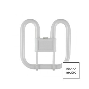 Lampada 2D 10W 4 pin GR10q luce naturale 4000K per plafoniere compatte